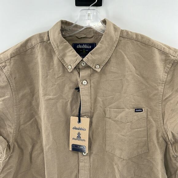 Chubbies Men's The Expert Canvas Friday Shirt - Tan - XL - NWT - Picture 1 of 9